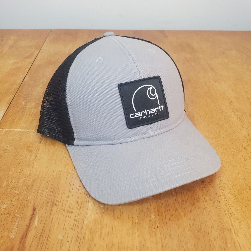 Carhartt Men's Rugged Flex Twill Mesh-Back Logo Patch Cap, Beige Khaki, One Size